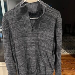 Large Alfani grey quarter zip